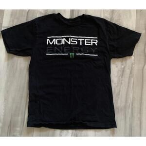 Monster Energy T Shirt Sz M Black Tee Advertising Promo